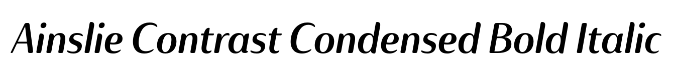 Ainslie Contrast Condensed Bold Italic
